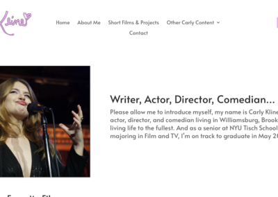 Carly Kline Actress / Portfolio Website